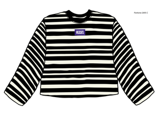 KSU Wildcats Block Stitch Stripe Long Sleeve Tee