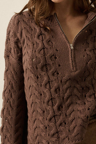 Oakley Cable-Knit Half-Zip Sweater