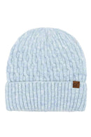 C.C Chain Link Cable Cuff Beanie: Gray