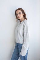 Light Grey Piper Cardigan: Light Grey