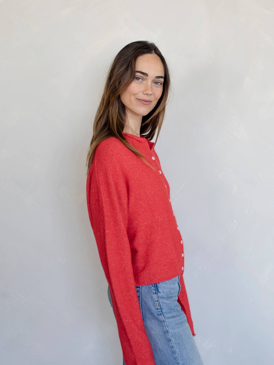 Piper Cardigan Red