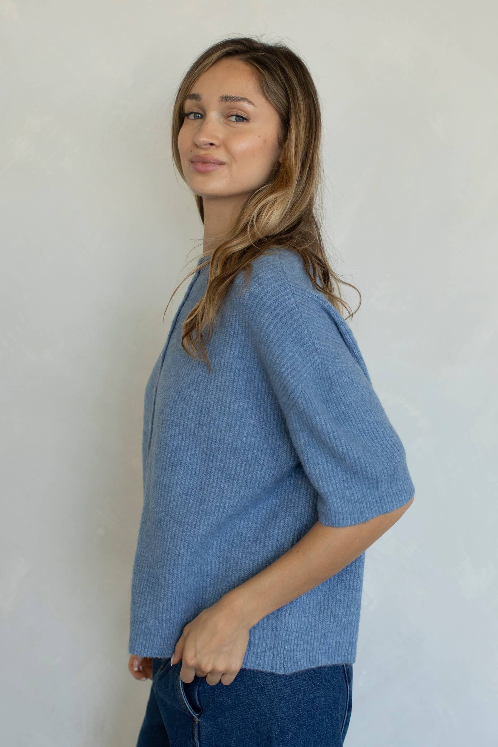 Cherie Cardigan: Tomato Red