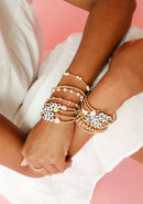 Football Mom Bracelet: Standard 6.75 / Gold