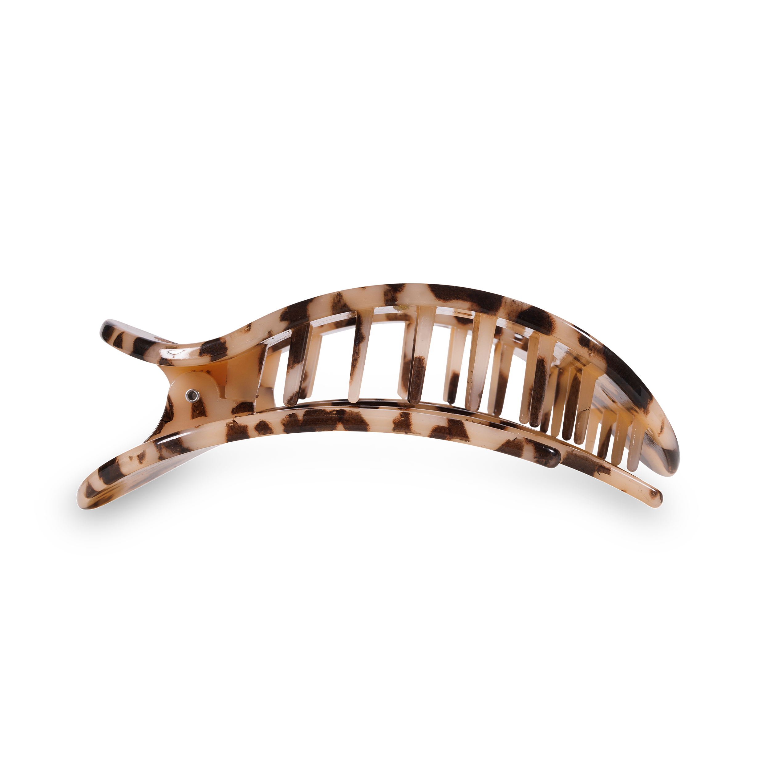 Round Flat Hair Clip | Large | Blonde Tortoise