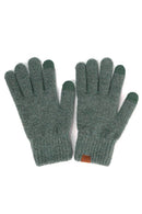 C.C Heather Knit Plain Gloves: Cacao