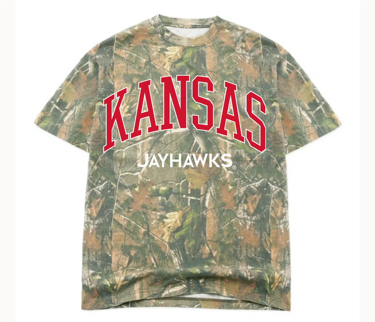 KU Kansas Jayhawks Filled Gault Camouflage Tee