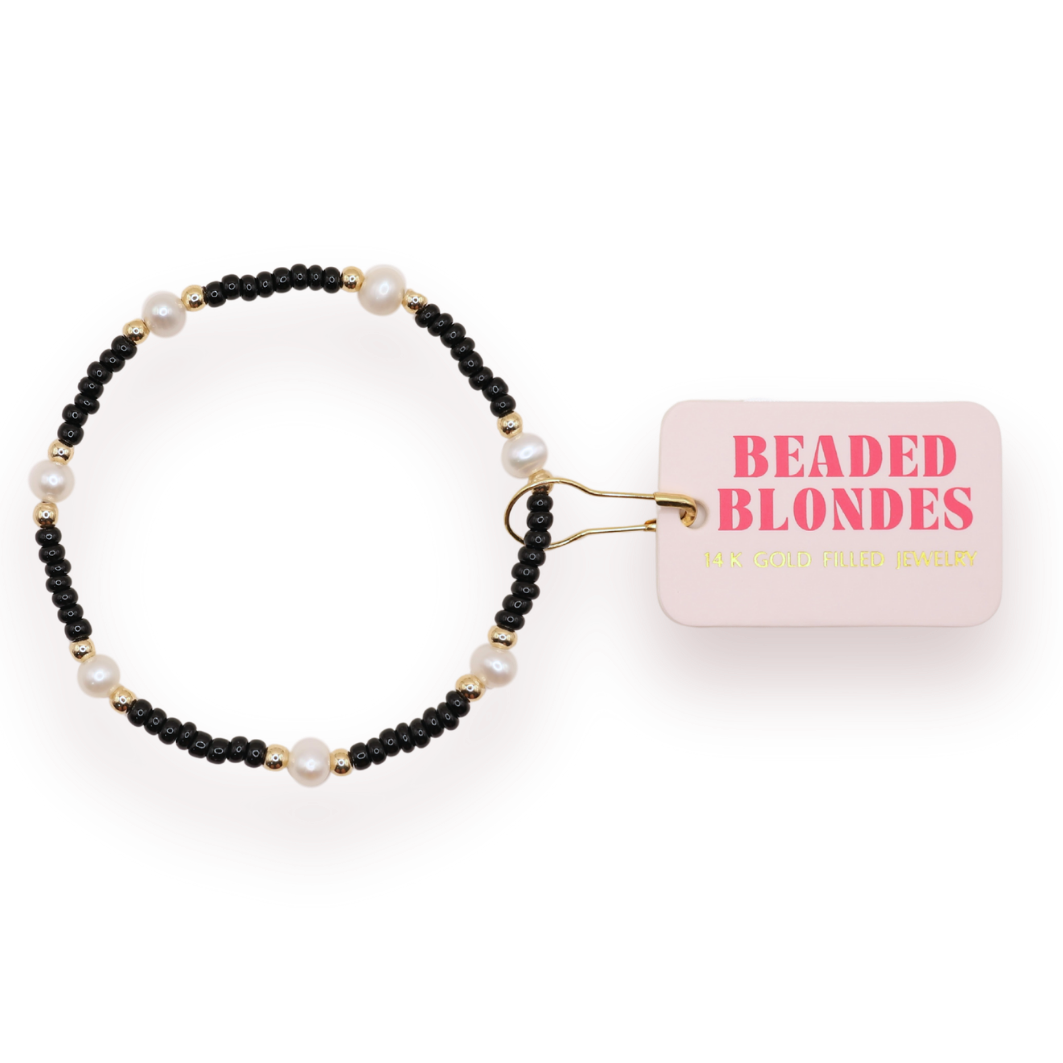 Black Pearl Bracelet: Standard 6.75 inch