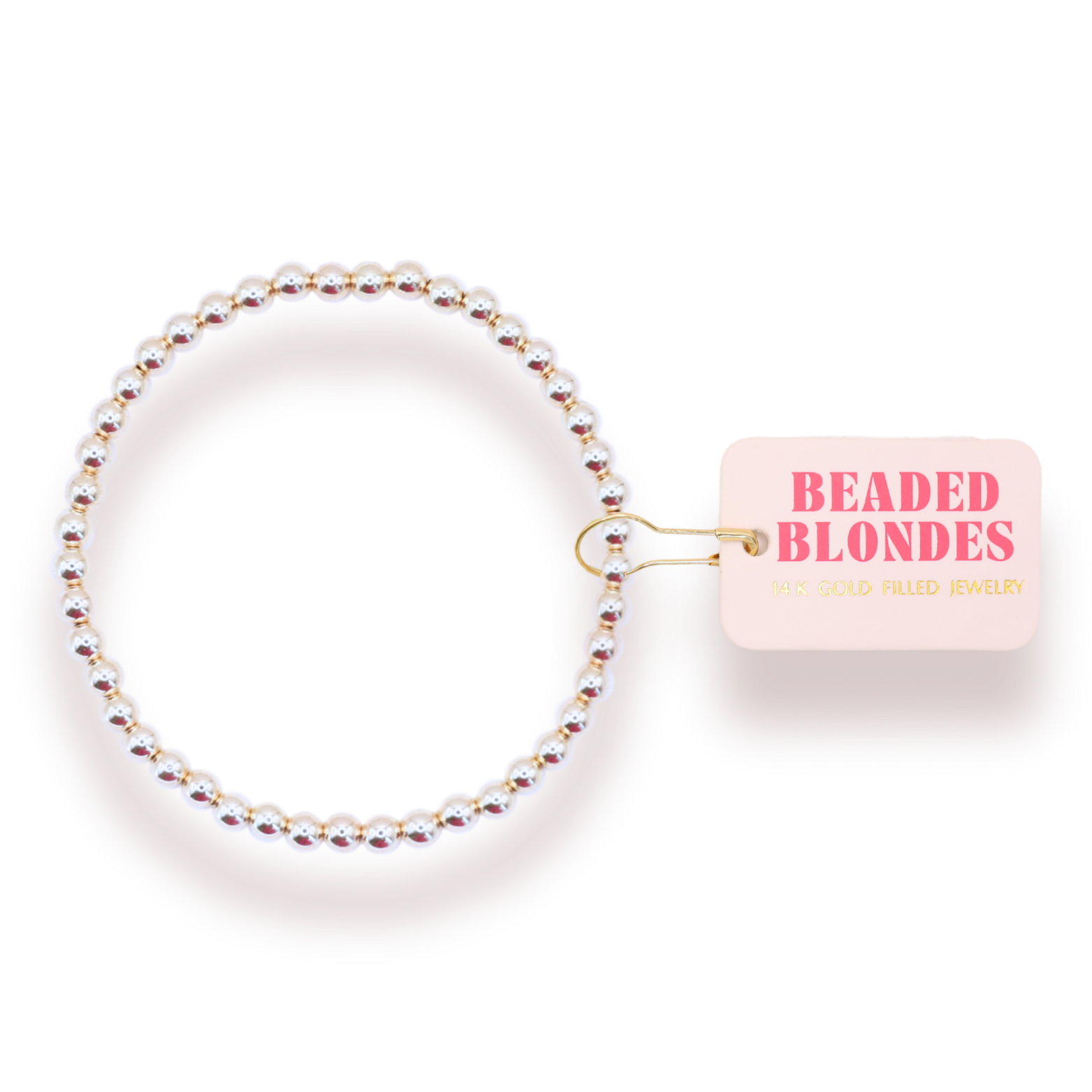 4MM Silver Beaded Bracelet: Standard 6.75 inch