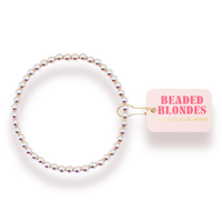 4MM Silver Beaded Bracelet: Standard 6.75 inch