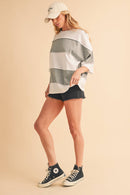 Polly Color Block Top Green