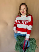 Christmas Merry Lettering Sweater Top