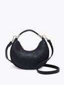 Baylee Half-Moon Crossbody: Black
