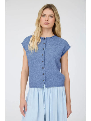 Posie Sleeveless Cardigan Denim