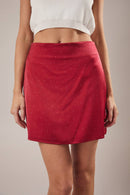 Polka Dot Mini Skirt Red