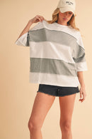 Polly Color Block Top Terracotta