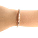 4MM Silver Beaded Bracelet: Standard 6.75 inch