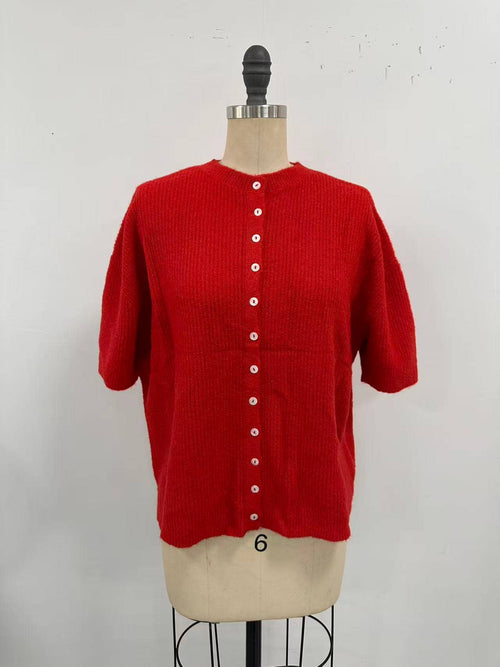 Cherie Cardigan: Tomato Red