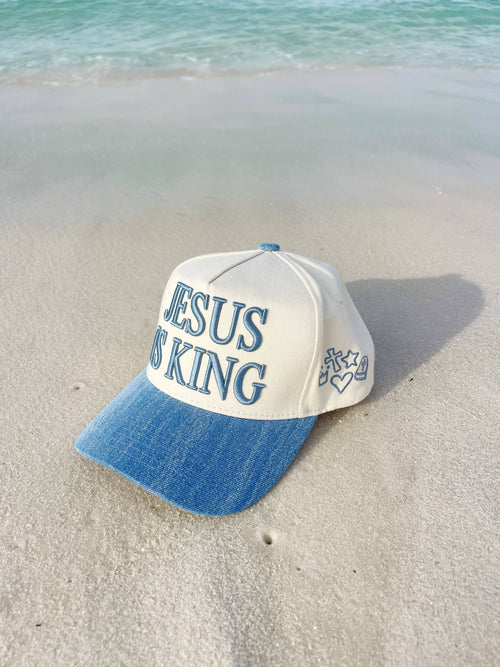 Jesus Clip Art Denim Hat