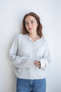 Light Grey Piper Cardigan: Light Grey