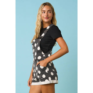 Dot The Line Overall Romper