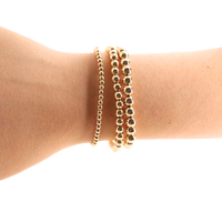 6MM Gold Beaded Bracelet: Standard 6.75 inch
