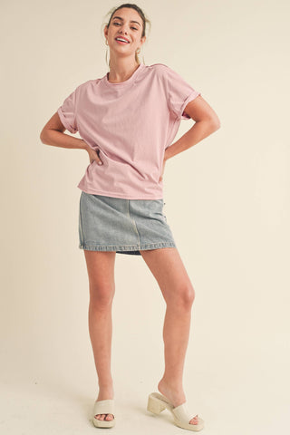 Mali Baby Tee Short Sleeve Top: Cherry Blossom