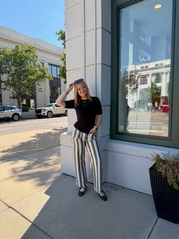 Olive Stripe Pant