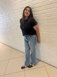 Ella Mid Rise Wide Straight