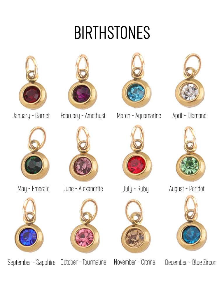 Farrah B Birth Stone Charms