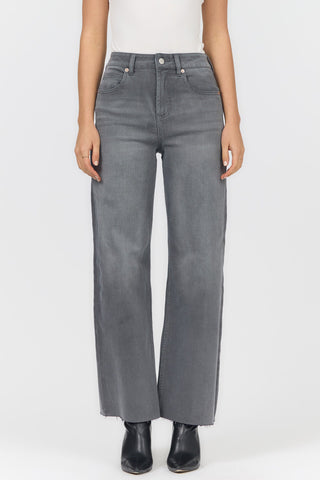 Dear John Audrey high rise wide leg jeans in Empire grey wash