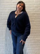 Baylor Henley Sweater Navy