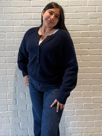 Baylor Henley Sweater Navy