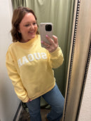 Sugar Mock Neck Sweatshirt Butter
