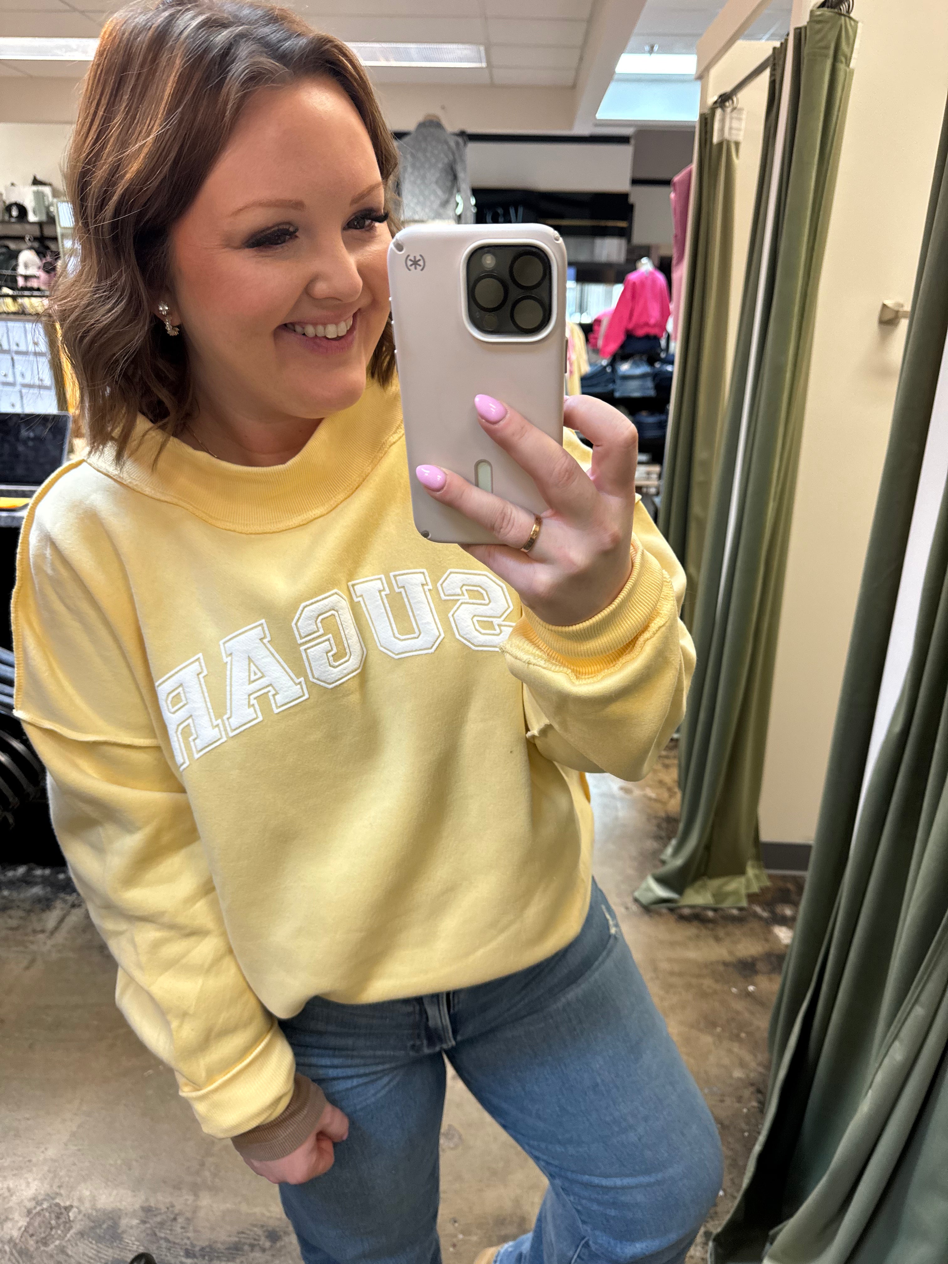 Sugar Mock Neck Sweatshirt Butter