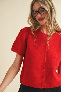 Sweet Talk Cardigan Red