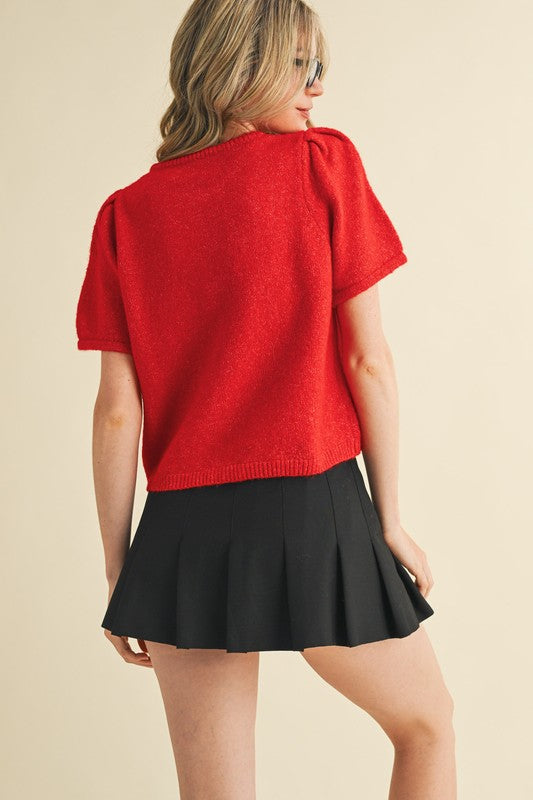 Sweet Talk Cardigan Red