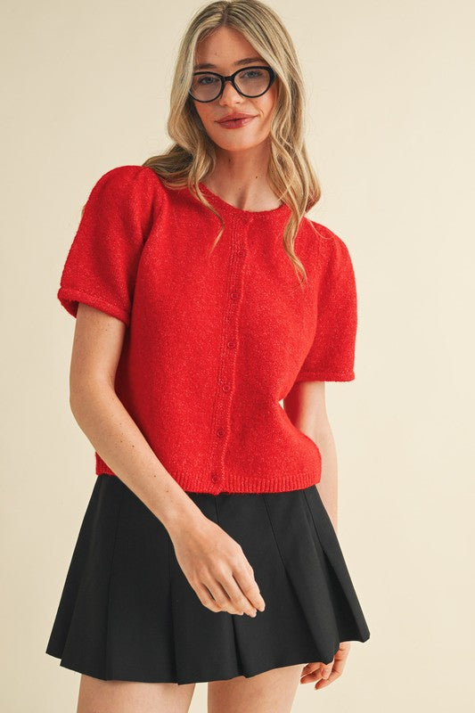 Sweet Talk Cardigan Red