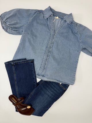 Blue Skies Denim Blouse