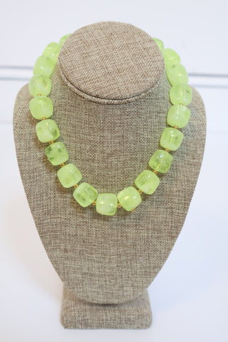 Hart Design | Cubed Bead Necklace candy Lime