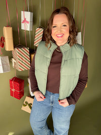 Double Take Vest Green *reversible*