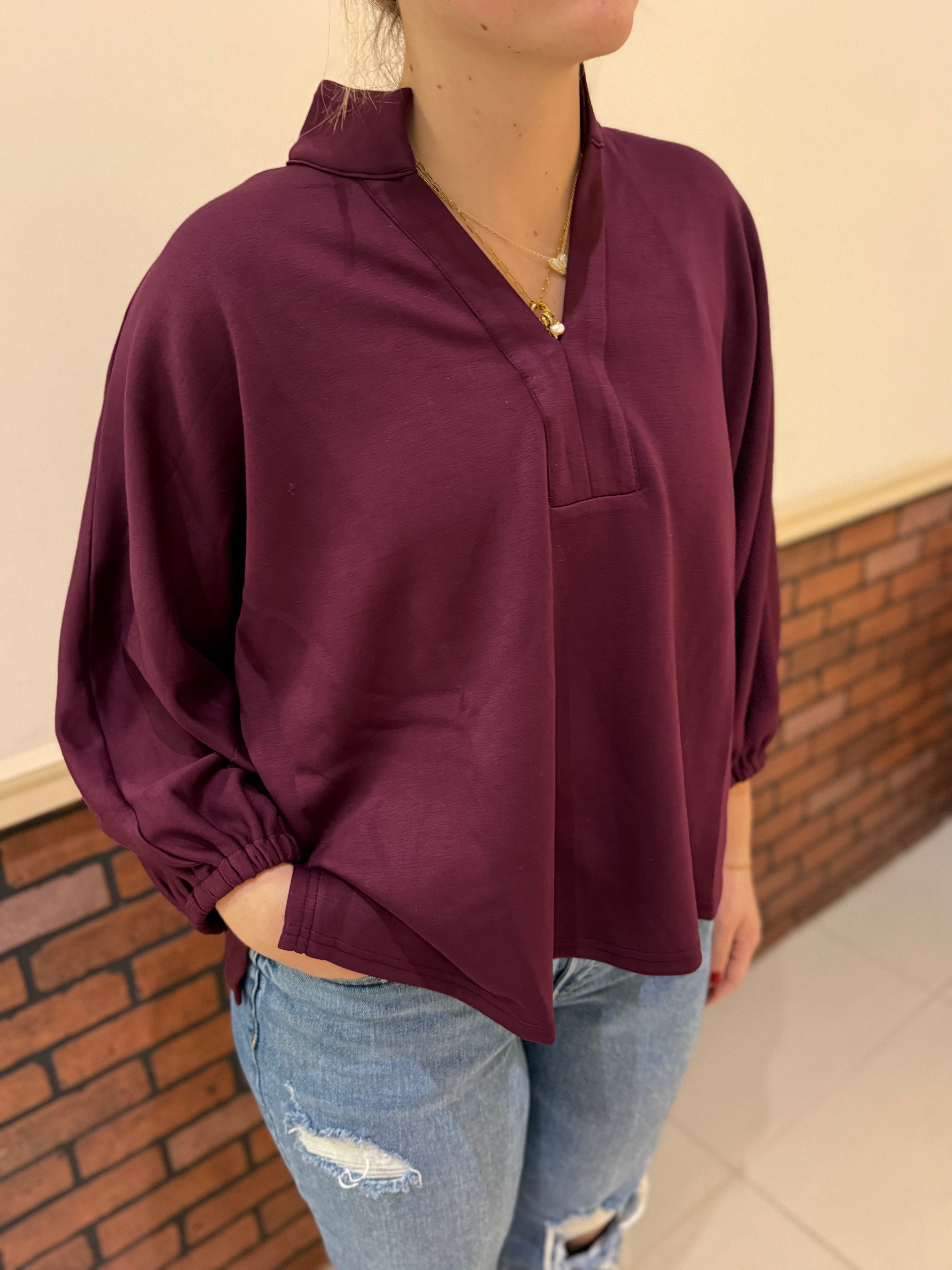 Maeve Top Burgundy