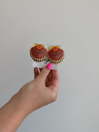 Hart Design | Orange Seashell Stud