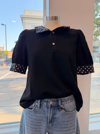 Just A Hint Top Black