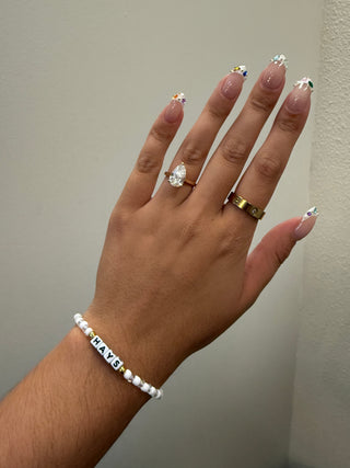 Hays Beaded Bracelet White