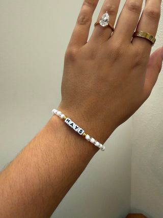 Hays Beaded Bracelet White