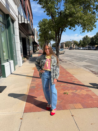 Pinstripe KC Yellow Tee