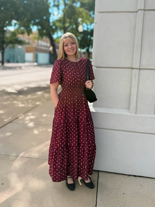 Sweetheart Season | Polka Dot Maxi Dress