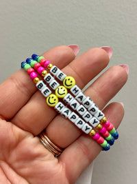 Be Happy Smiley Face Bracelet