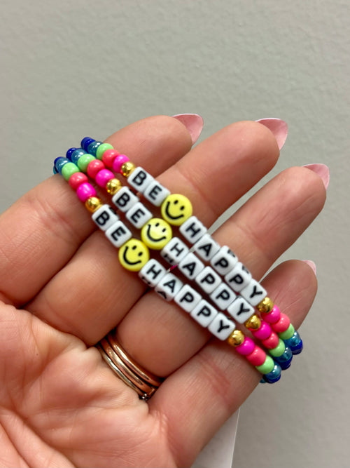 Be Happy Smiley Face Bracelet