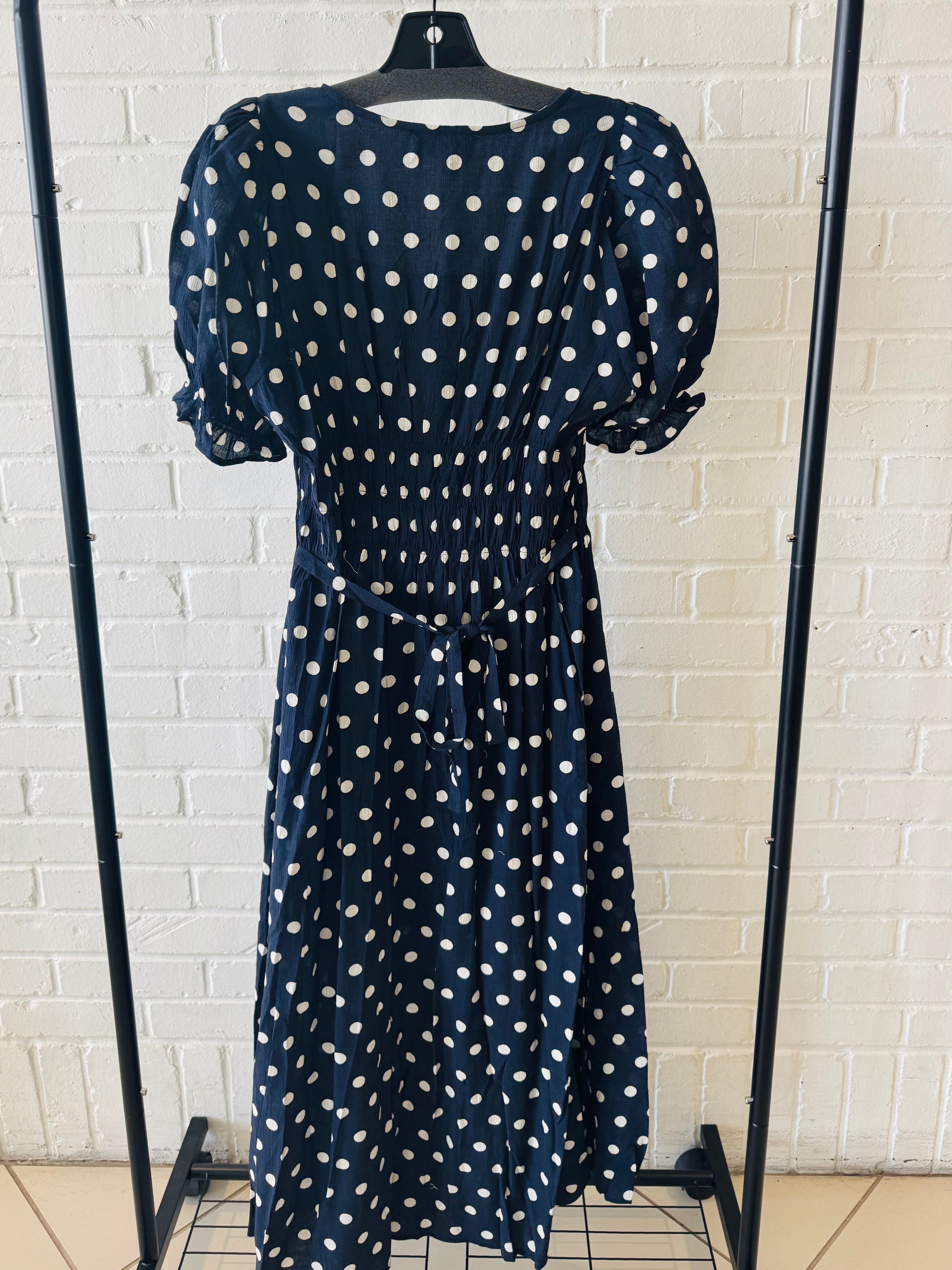 Navy Polka Dot Dress